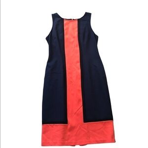 Worthington Sheath Dress Classic Career Navy Red Size 10